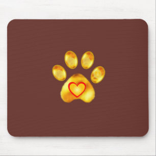 Elegant Golden Paw Mousepad
