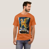 Elegant Golden Pheonix bedruckt T-Shir. T-Shirt (Vorne ganz)