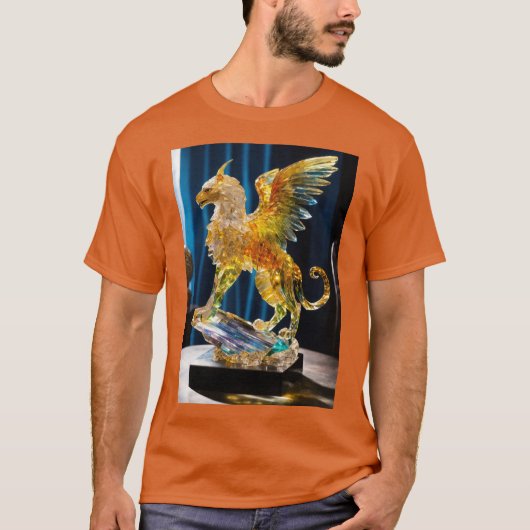 Elegant Golden Pheonix bedruckt T-Shir. T-Shirt (Vorderseite)