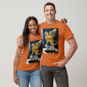 Elegant Golden Pheonix bedruckt T-Shir. T-Shirt (Unisex)