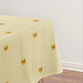 Elegant Golden Polka Dots auf Champagner Beige Tischdecke (Beispiel)