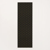 Elegant Golden Polka Dots on Black Yogamatte (Rückseite)