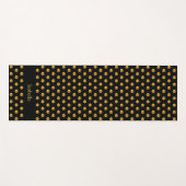 Elegant Golden Polka Dots on Black Yogamatte (Vorderseite (Horizontal))