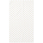 Elegant Golden Polka Dots on White Tischdecke (Vorderseite)
