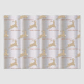Elegant Golden Reindeer Luxe Weihnachten Seidenpapier (Vorderseite)