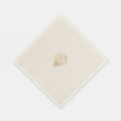 Elegant Golden Seashell Monogram Wedding Napkins Serviette (Ecke)