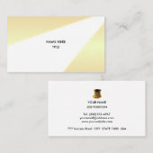 Elegant Golden Shades & White Visitenkarte (Vorne/Hinten)