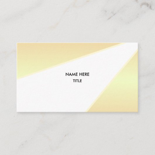 Elegant Golden Shades & White Visitenkarte (Vorderseite)