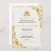 Elegant Golden Sukhmani Sahib Path Invitation Einladung (Vorne/Hinten)