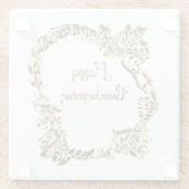 Elegant Golden Turkey Happy Thanksgiving Text Glasuntersetzer (Rückseite)