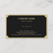 Elegant golden und schwarz visitenkarte (Rückseite)