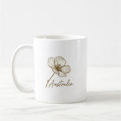 Elegant Golden Wattle Floral Australia Day 2026 Kaffeetasse (Links)