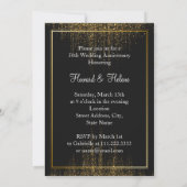 Elegant Golden Wedding 50 Jahre alt Einladung (Rückseite)