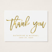 Elegant Golden Wedding Favor Tags (Rückseite)