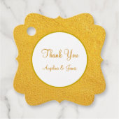 Elegant golden & weiß Danke für Ihre Hochzeit Geschenkanhänger (Vorderseite)