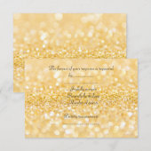 ELEGANT Goldener Funkel JEDEN ANLASS UAWG RSVP Karte (Vorne/Hinten)