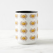 Elegant Goldenrod Hand gezeichnet Cap Abschluss Ta Tasse (Zentrum)