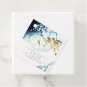 ELEGANT GOLDNAVY UNDERWASSERFANG MONOGRAM WEDD GESCHENKANHÄNGER (Beispiel)