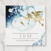 ELEGANT GOLDNAVY UNDERWASSERFANG MONOGRAM WEDD GESCHENKANHÄNGER (Vorderseite)