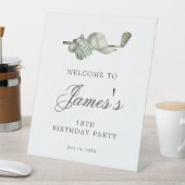 Elegant Golf 18. Geburtstagsparty Willkommen Sockelschild (In Situ)