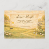 Elegant Golf Club Diapper Raffle Begleitkarte (Vorderseite)