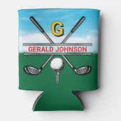 Elegant Golf Monogram Design Can Cooler Dosenkühler (Vorderseite)