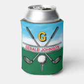 Elegant Golf Monogram Design Can Cooler Dosenkühler (Kanne Rückseite)