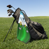 Elegant Golf Monogram Design Golfhandtuch (Gras)