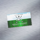 Elegant Golf Monogram Design Magnetische Visitenkarte (Beispiel)