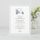 Elegant Golf Tournament  Invitation Einladung (Stehend Vorderseite)
