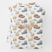 Elegant Golfer Geschenkpapier Set (Beispiel)