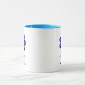 Elegant Good Vibes, Blue Floral Evil Eye Amulet Tasse (Zentrum)