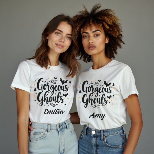 Elegant Gorgeous Ghouls Name Halloween Sweatshirt