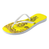 Elegant Goth Design Flip Flops Badesandalen (Schrägansicht)
