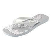 Elegant Goth Design Flip Flops Badesandalen (Schrägansicht)