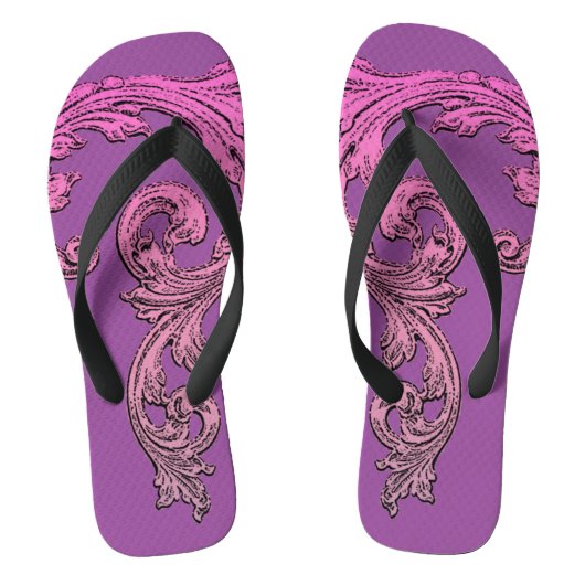 Elegant Goth Design Flip Flops Badesandalen (Fußbett)
