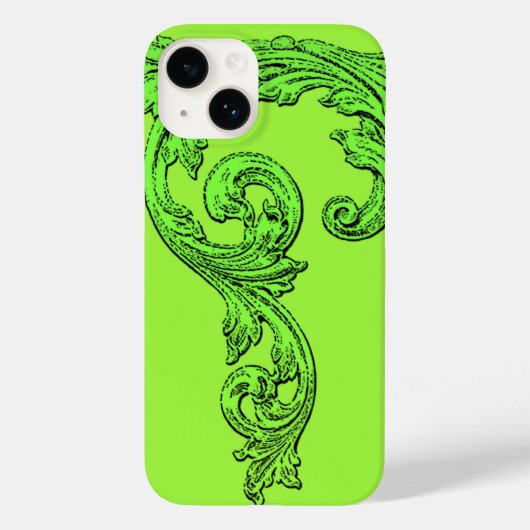 Elegant Goth Design in Green iPhone 6 Fall Case-Mate iPhone Hülle (Rückseite)