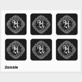 Elegant Goth Initial A Sticker (Blatt)
