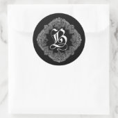 Elegant Goth Initial B Aufkleber (Tasche)