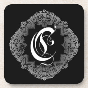 Elegant Goth Initial C Untersetzer