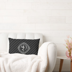 Elegant Goth Initial D Lendenkissen