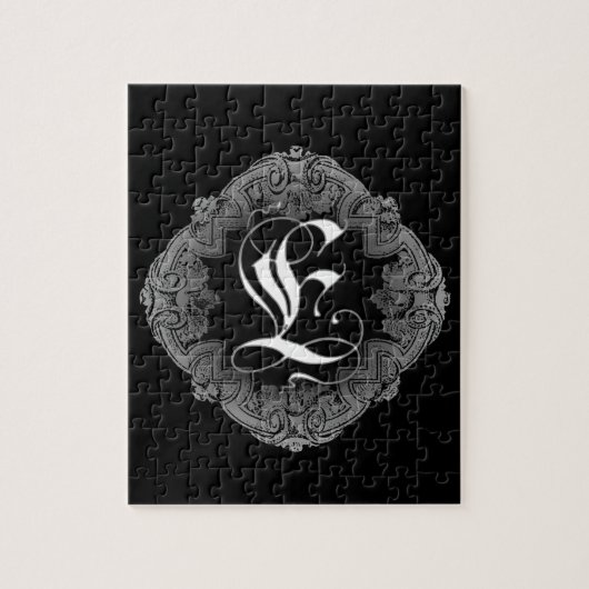 Elegant Goth Initial E Puzzle (Vertikal)