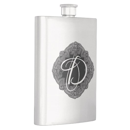 Elegant Goth Initial Flachmann (Rechts)