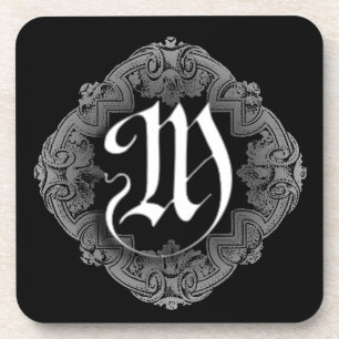 Elegant Goth Initial Getränkeuntersetzer