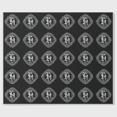 Elegant Goth Initial H Geschenkpapier (Flach)