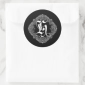 Elegant Goth Initial H Sticker (Tasche)