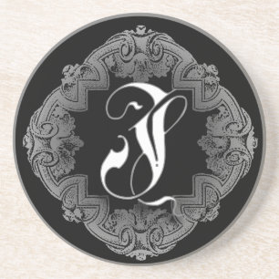 Elegant Goth Initial I Getränkeuntersetzer