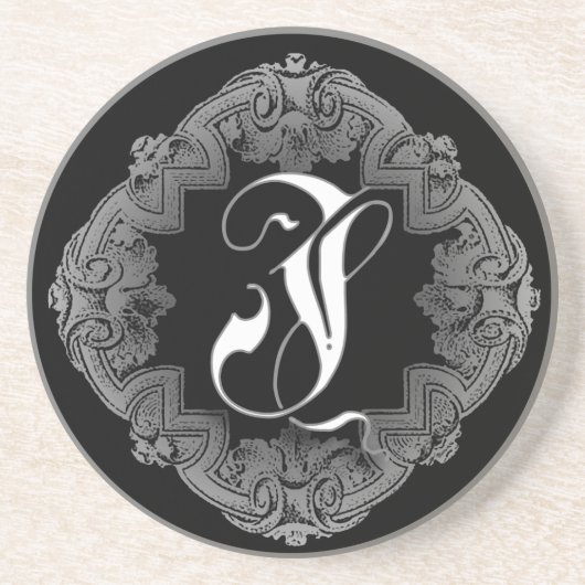 Elegant Goth Initial I Getränkeuntersetzer (Vorne)