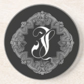 Elegant Goth Initial J Untersetzer (Vorne)