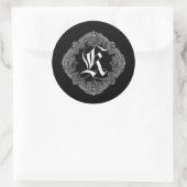 Elegant Goth Initial K Sticker (Tasche)